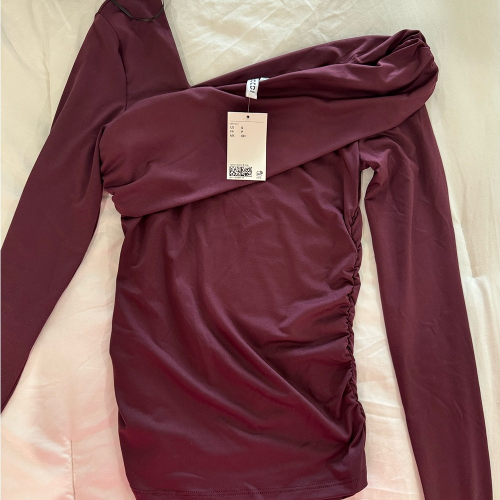 H&M Divided Deep Red Top